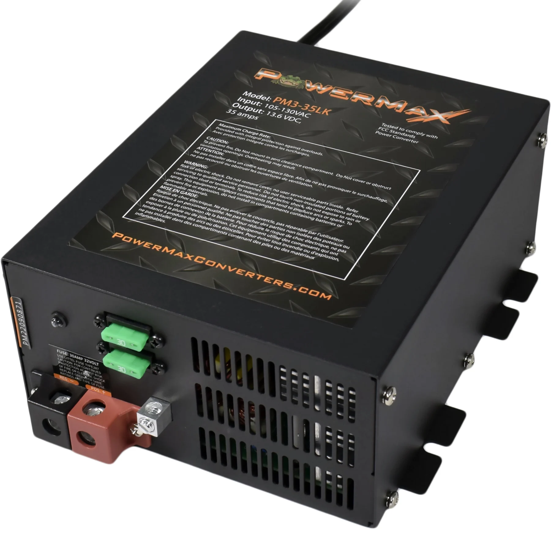 PowerMax PM3-35LK 35 Amp RV Converter/Charger - 12V DC