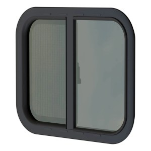 26" × 54" Black Sliding Window for Cargo & Concession Trailers