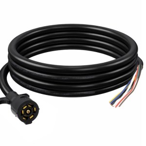 7-Way RV Trailer Plug with 6' Cord
