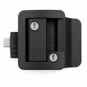 Flush Mount Paddle Door Lock for Enclosed Cargo Trailers & RVs – Black or Chrome