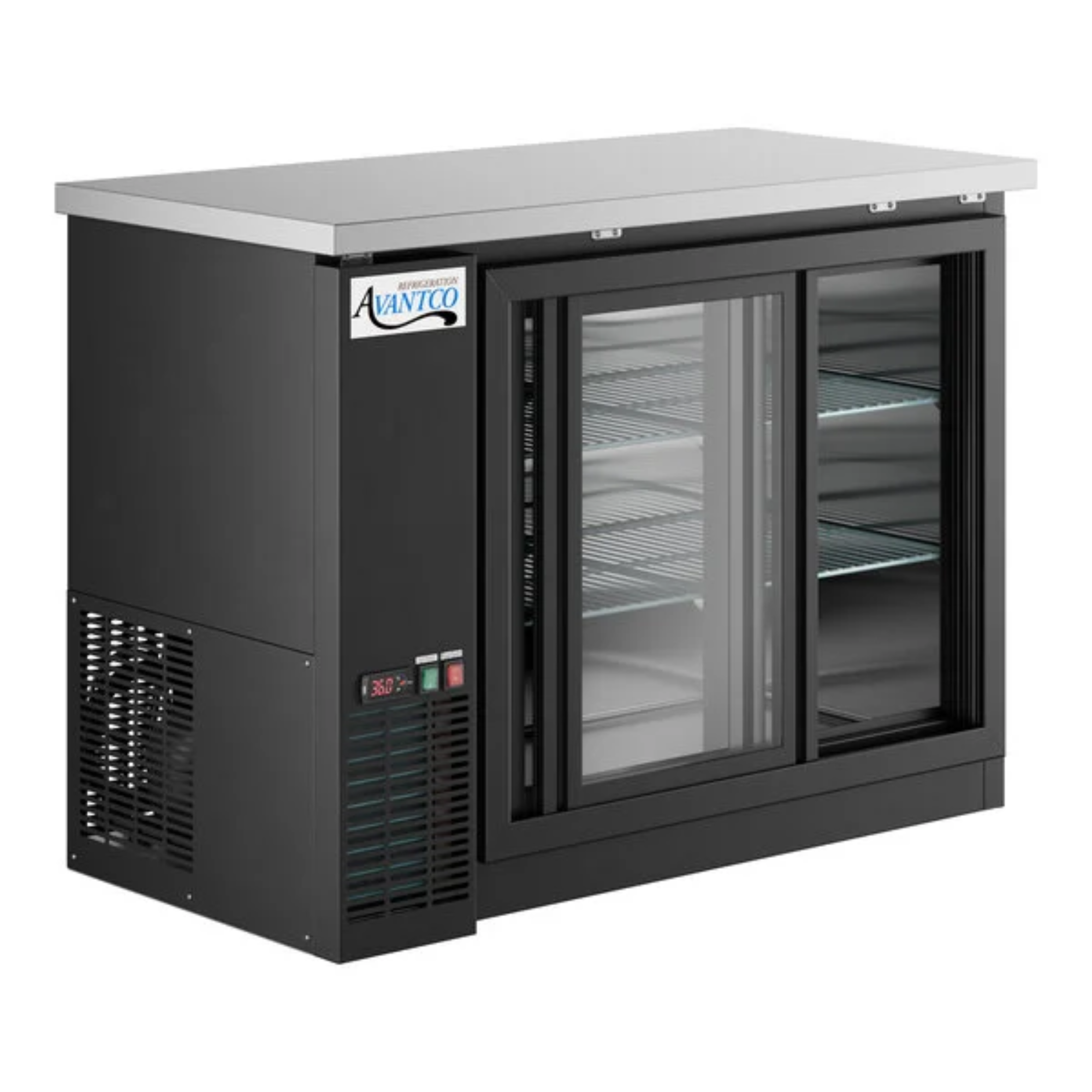 Black 48"Countertop Glass-Door Back Bar Cooler - Image 3
