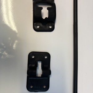 3-Piece Black Cargo Trailer Door Catch & Hold-Back