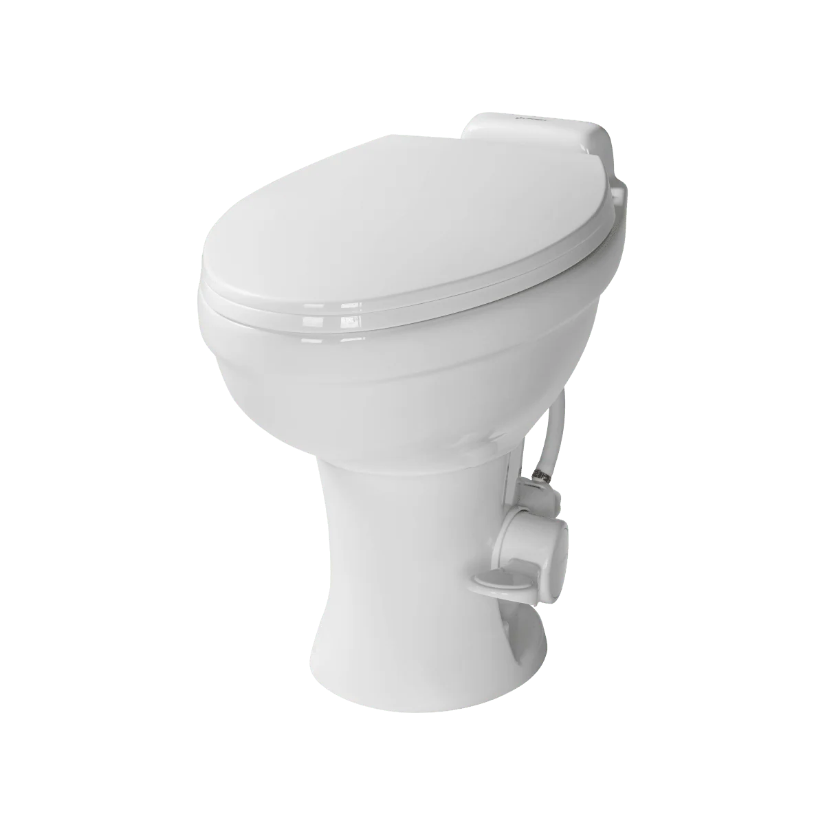 Lippert Flow Max RV Toilet Elongated Ceramic Bowl White