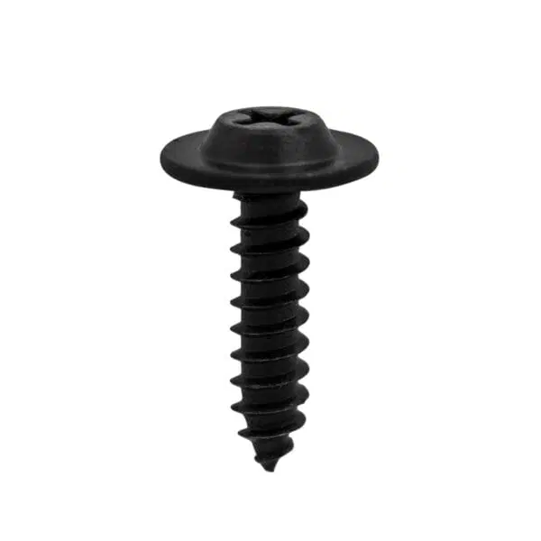 #8 x 3/4" Square Drive Round Washer Head Sheet Metal Screws – #18 Black