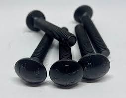 5/16"-18 x 2-1/2" Carriage Bolt – Zinc Black Powder Coat - Image 2